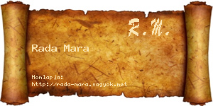 Rada Mara névjegykártya
